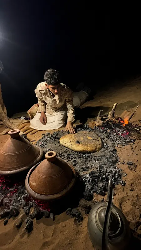 Traditional bread baked in the embers